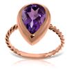 Image 1 : Genuine 2.5 ctw Amethyst Ring 14KT Rose Gold - REF-40T7A