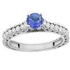 Image 1 : 0.89 CTW Tanzanite & Diamond Ring 14K White Gold - REF-64V8R