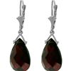 Image 1 : Genuine 10.20 ctw Garnet Earrings 14KT White Gold - REF-39P2H