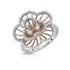 Image 1 : Natural 0.42 CTW Diamond Ring 14K Two Tone Rose Gold - REF-59K4R