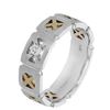 Image 1 : Natural 0.11 CTW Diamond Ring 14K Two Tone Gold - REF-73F8M