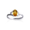 Image 1 : Genuine 0.90 ctw Citrine Ring 14KT White Gold - REF-20W7Y