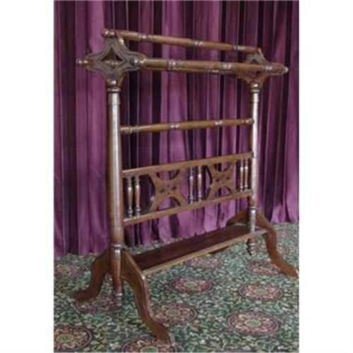 ANTIQUE VICTORIAN WALNUT DRYING QUILT RACK #1724786