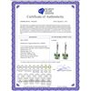 Image 2 : Genuine 7.35 ctw Green Amethyst & Diamond Earrings 14KT White Gold - REF-57N3R