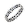 Image 1 : Natural 17.55 CTW Sapphire & Diamond Bracelet 14K White Gold - REF-730W8H