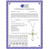 Image 2 : Genuine 0.57 ctw Peridot & Diamond Necklace 14KT White Gold - REF-40N8R