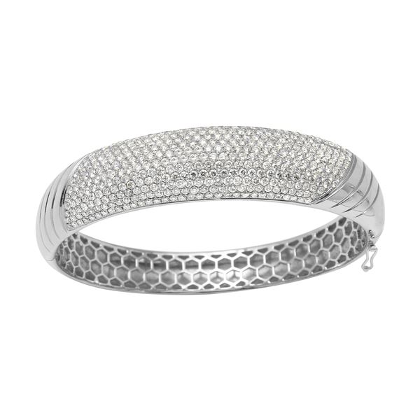 Natural 6.28 CTW Diamond Bracelet 14K White Gold - REF-614F7M