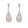 Image 1 : Natural 0.70 CTW Diamond Earrings 14K Two Tone Rose Gold - REF-69F3M
