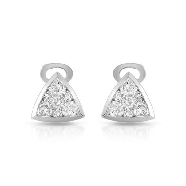 Natural 2 CTW Diamond Earrings 14K White Gold - REF-281N7Y
