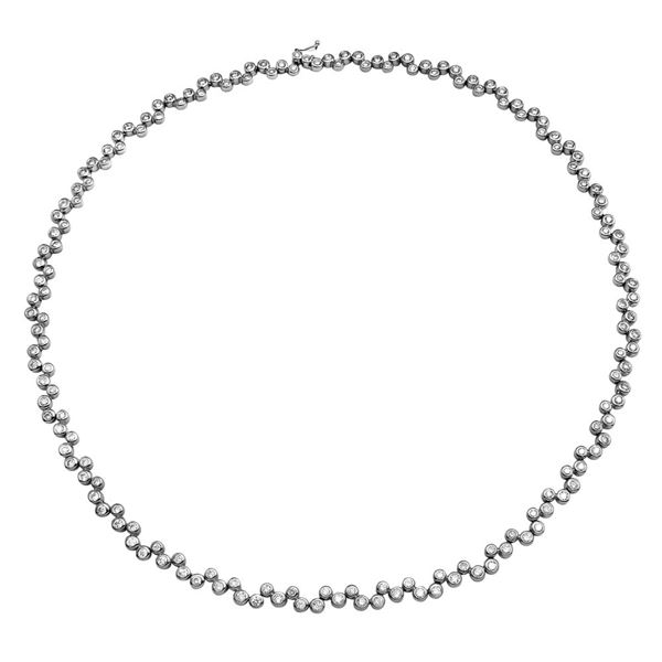 Natural 6.10 CTW Diamond Necklace 14K White Gold - REF-587N7Y