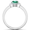 Image 2 : Natural 1.87 CTW Zambian Emerald & Diamond Ring 14K White Gold - REF-88R9F