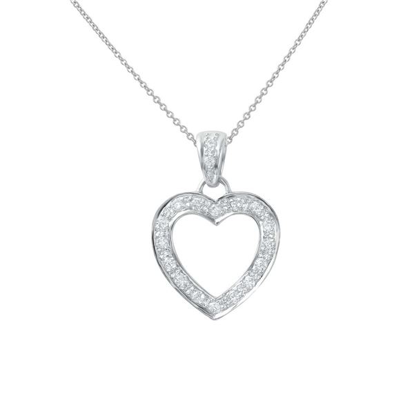 Natural 0.50 CTW Diamond Necklace 18K White Gold - REF-81T2X