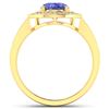 Image 2 : Natural 1.82 CTW Tanzanite & Diamond Ring 14K Yellow Gold - REF-64F8N
