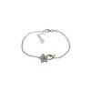 Image 1 : Genuine 0.87 ctw Blue Topaz & Peridot Bracelet 14KT White Gold - REF-50M5T