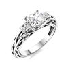 Image 2 : Natural 1.12 CTW Diamond Solitaire Ring 18K White Gold