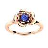 Image 1 : Natural 0.12 CTW Ceylon Sapphire Solitaire Ring 18K Rose Gold
