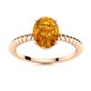 Image 1 : Natural 0.80 CTW Citrine Solitaire Ring 14K Rose Gold