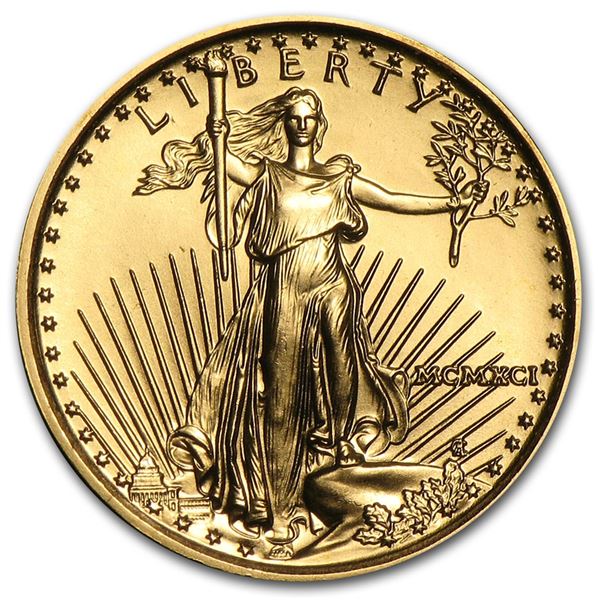 1991 1/10 oz Gold American Eagle BU (MCMXCI)