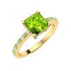 Image 2 : Natural 0.63 CTW Peridot & Diamond  Engagement Ring 14K Yellow Gold