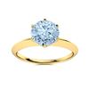 Image 1 : Natural 1.21 CTW Aquamarine Solitaire Ring 14K Yellow Gold