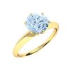Image 2 : Natural 1.21 CTW Aquamarine Solitaire Ring 14K Yellow Gold