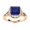 Natural 1.14 CTW Sapphire & Diamond Engagement Ring 18K Rose Gold