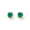 Image 1 : 14k Emerald Post Earrings