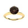 Image 1 : Natural 1.42 CTW Smoky Quartz Solitaire Ring 18K Yellow Gold