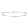 Natural 0.52 CTW Diamond Bezel Bracelet 18KT White Gold