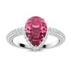 Natural 2.13 CTW Tourmaline & Diamond Engagement Ring 14K White Gold