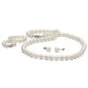 White Freshwater Pearl 3-Piece Jewelry Set, 7.5-8.0mm
