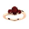Image 1 : Natural 1.20 CTW Garnet Solitaire Ring 18K Rose Gold