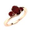 Image 2 : Natural 1.20 CTW Garnet Solitaire Ring 18K Rose Gold