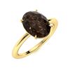 Image 2 : Natural 2.21 CTW Smoky Quartz Solitaire Ring 14K Yellow Gold