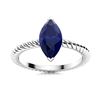 Image 1 : Natural 1.02 CTW Sapphire Solitaire Ring 14K White Gold