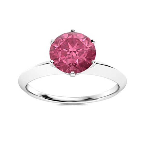 Natural 1.71 CTW Tourmaline Solitaire Ring 14K White Gold