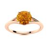 Image 1 : Natural 0.71 CTW Citrine Solitaire Ring 14K Rose Gold