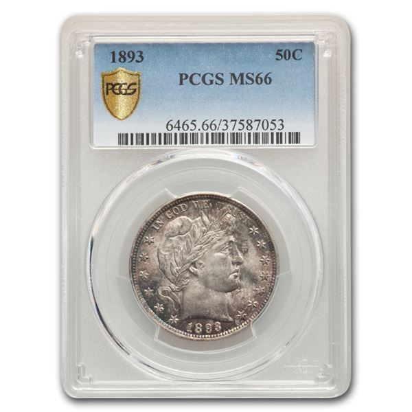 1893 Barber Half Dollar MS-66 PCGS