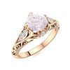 Image 2 : Natural 0.83 CTW Rose Quartz & Diamond Engagement Ring 14K Rose Gold