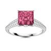 Image 1 : Natural 1.04 CTW Tourmaline & Diamond Engagement Ring 18K White Gold