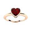 Image 1 : Natural 0.55 CTW Garnet Solitaire Ring 18K Rose Gold