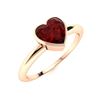Image 2 : Natural 0.55 CTW Garnet Solitaire Ring 18K Rose Gold