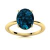 Image 1 : Natural 4.03 CTW Topaz Solitaire Ring 14K Yellow Gold
