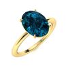 Image 2 : Natural 4.03 CTW Topaz Solitaire Ring 14K Yellow Gold