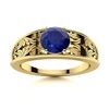 Image 1 : Natural 1.02 CTW Sapphire Solitaire Ring 18K Yellow Gold