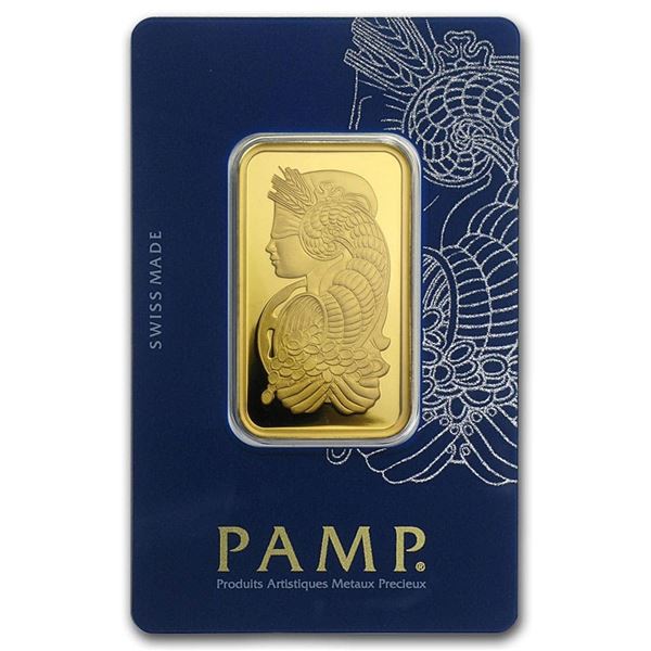 1 oz Gold Bar - PAMP Suisse Lady Fortuna Veriscan® (In Assay)