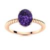 Image 1 : Natural 2.13 CTW Amethyst Solitaire Ring 18K Rose Gold