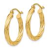 Image 2 : 14k Polished 2.75 mm Twisted Hoop Earrings