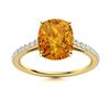 Image 1 : Natural 1.28 CTW Citrine & Diamond Engagement Ring 18K Yellow Gold