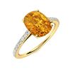 Image 2 : Natural 1.28 CTW Citrine & Diamond Engagement Ring 18K Yellow Gold